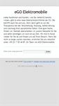 Mobile Screenshot of ego-elektromobile.de